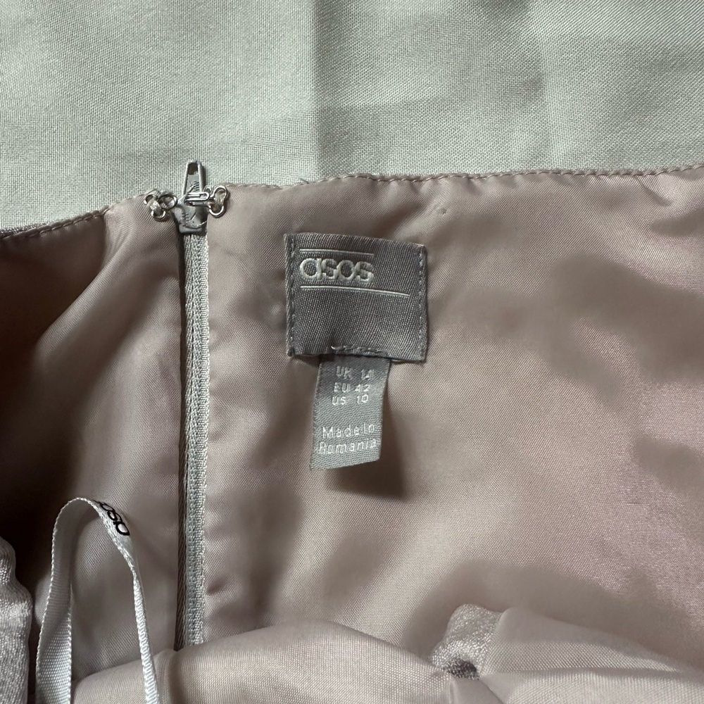 ASOS Elegant Strapless Cream Dress - Picture 2 of 11